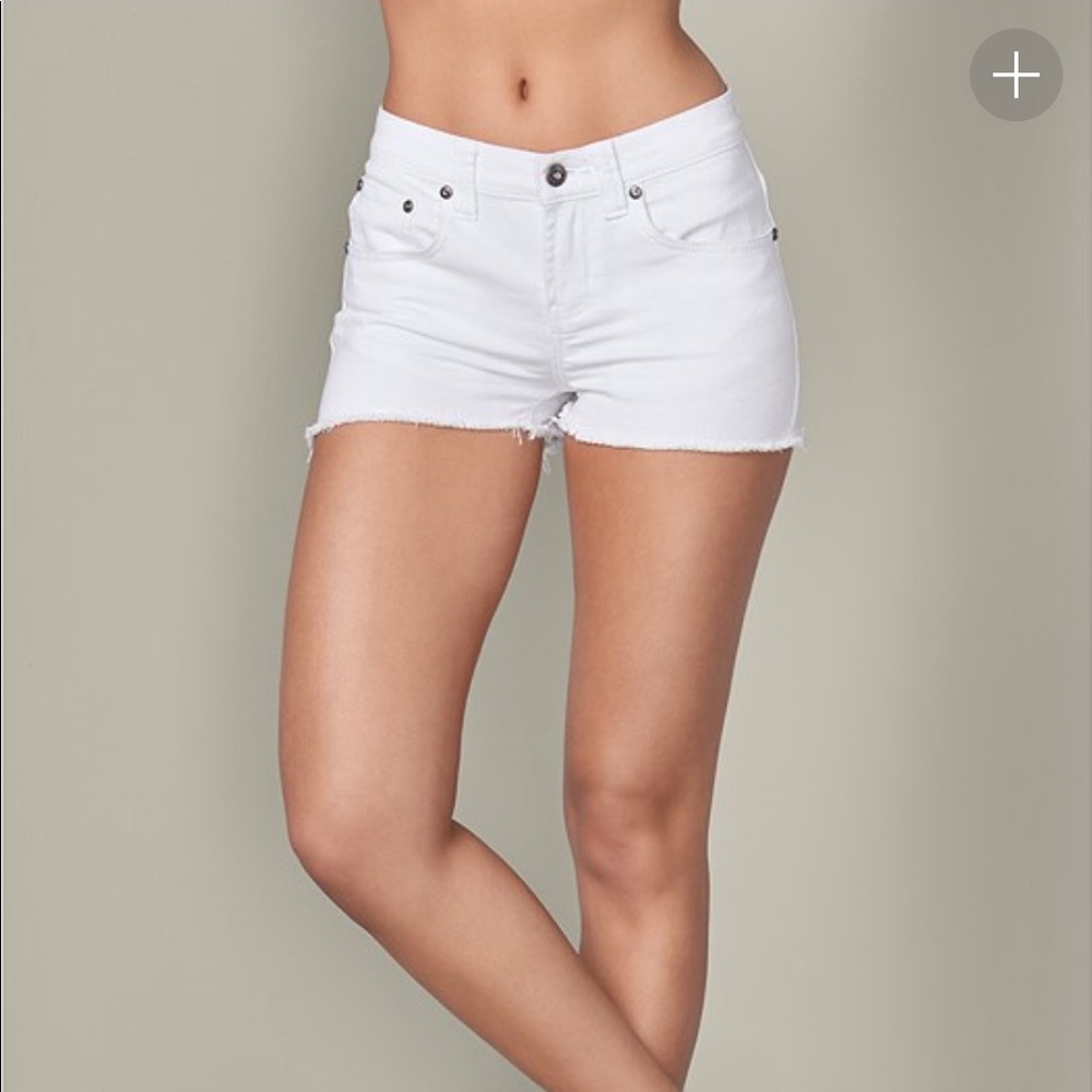 NTW VENUS white cut off jean shorts